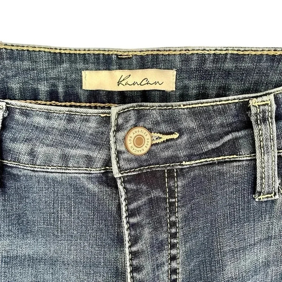 KanCan Skinny Mid Rise Medium Wash Buckle Stretch Soft Denim Women Jeans Size 13 - Picture 7 of 8
